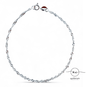 pulseira singapura prata